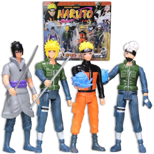 Kit Bonecos Naruto Shippuden Articulado Sasuke Brinquedo